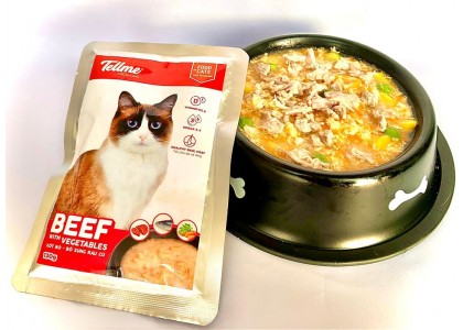 Tellme- Beef with vegetable 130g for cat